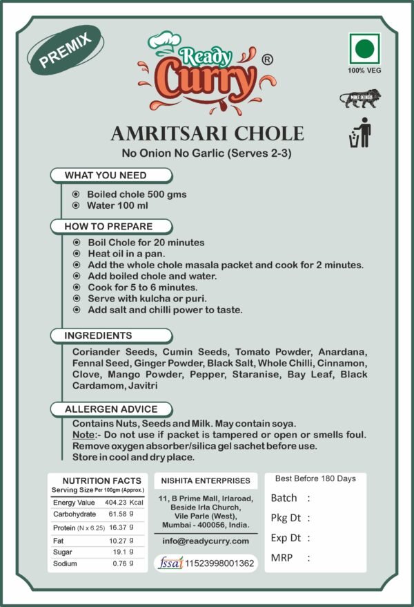 Amritsari Chole (Jain) - Image 2