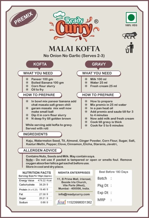 Malai Kofta (Jain) - Image 2